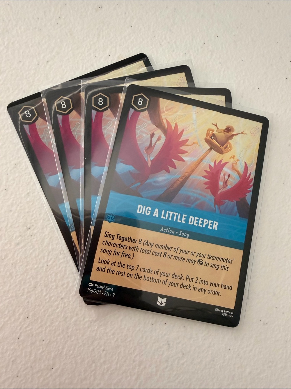 Lorcana Dig A Little Deeper Trading Card - Sapphire (Set of 4)